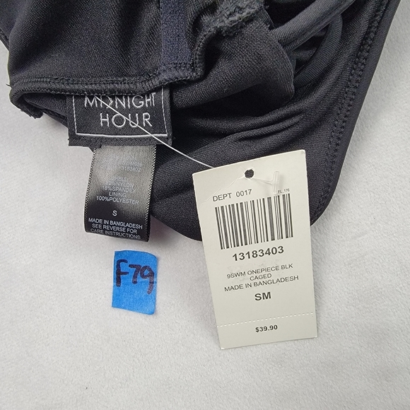 NWT Midnight Hour one-piece black caged swimsuit - Picture 5 of 5